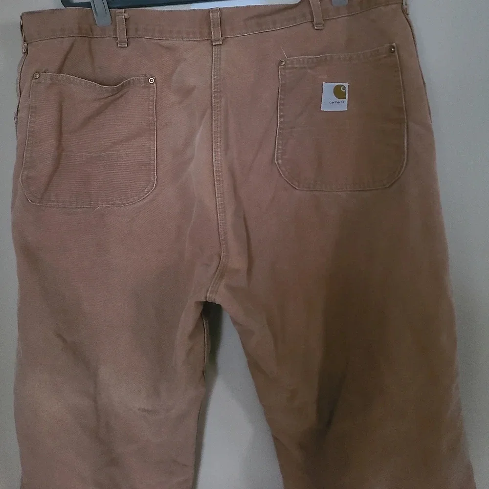 Carhartt Vintage tan Utility work pants quilted lined canvas sz.46×32